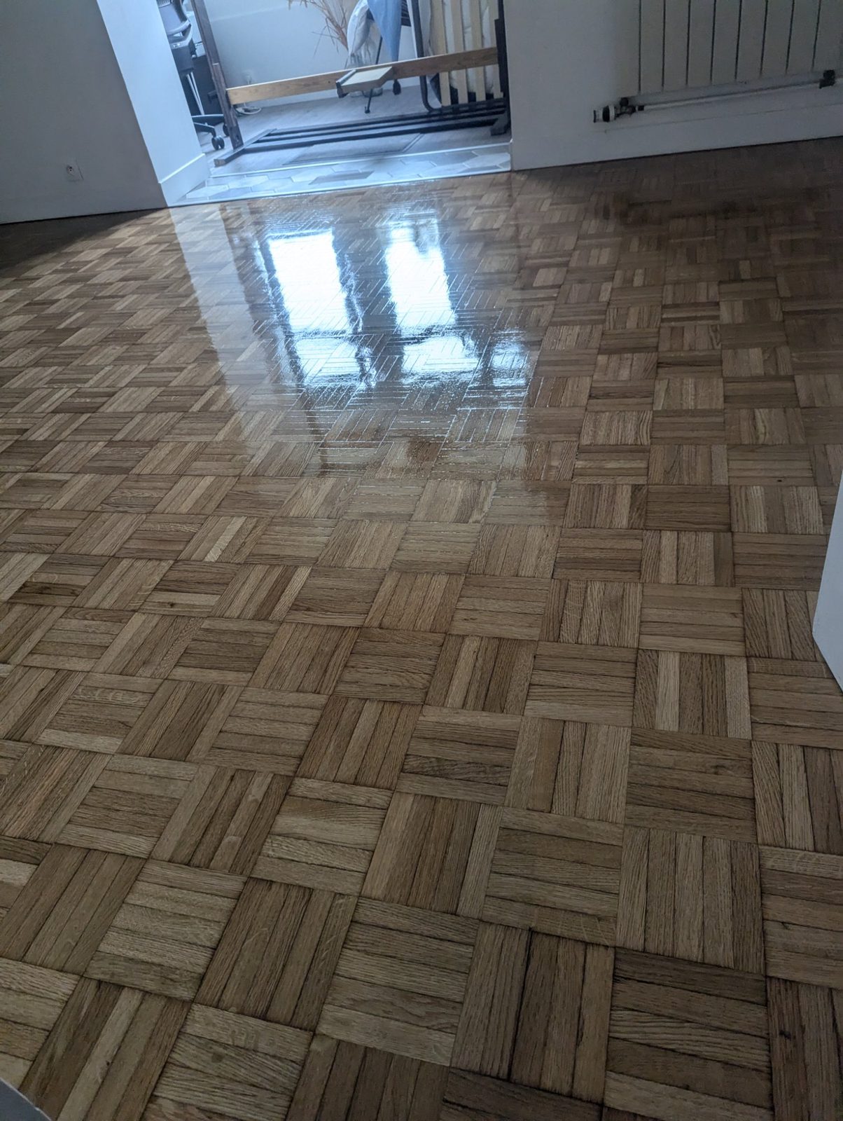 Mosaïque après vitrification brillante